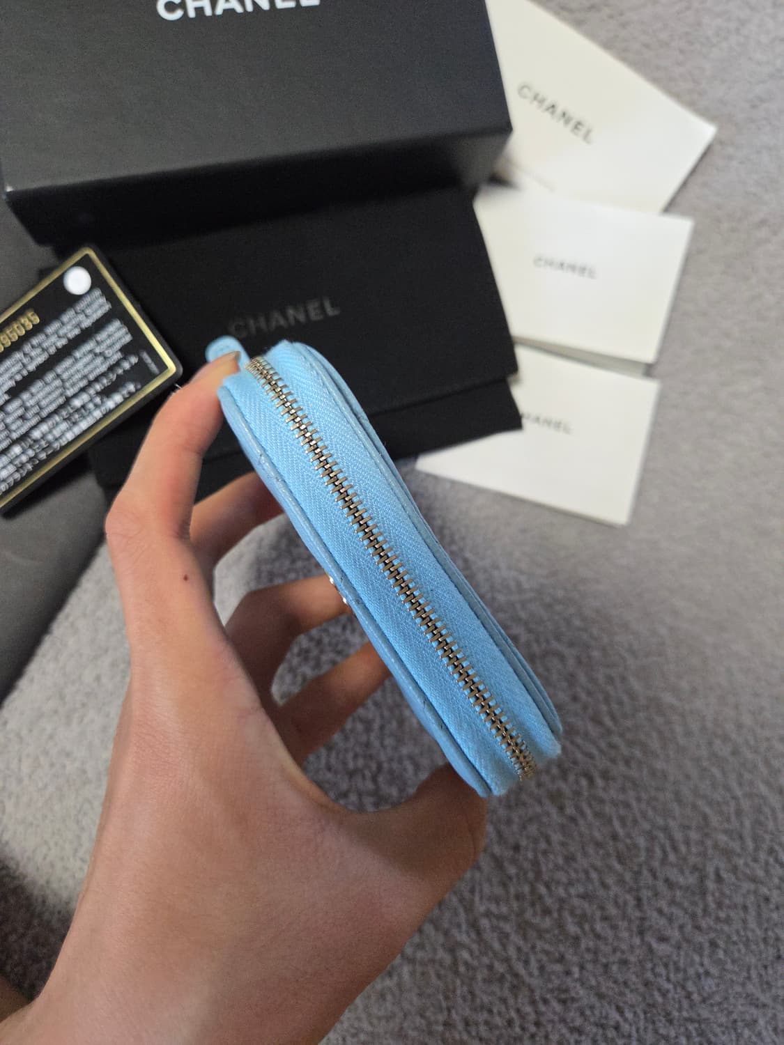 [정품/풀구성] 샤넬 CC 로고 클래식 캐비어 코인 카드지갑 상품이미지5