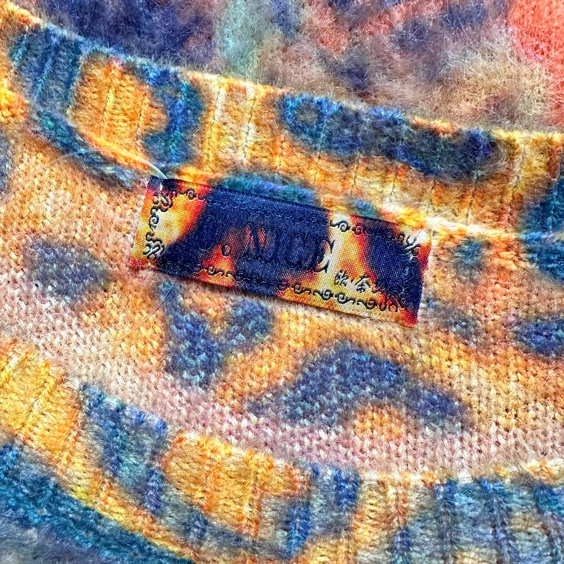 레오파드 앙고라 갸루 니트원피스 상품이미지3