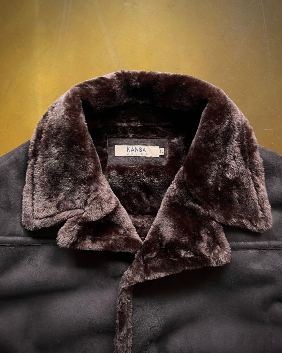 90s KANSAI YAMAMOTO Leather Fur Coat 상품이미지4