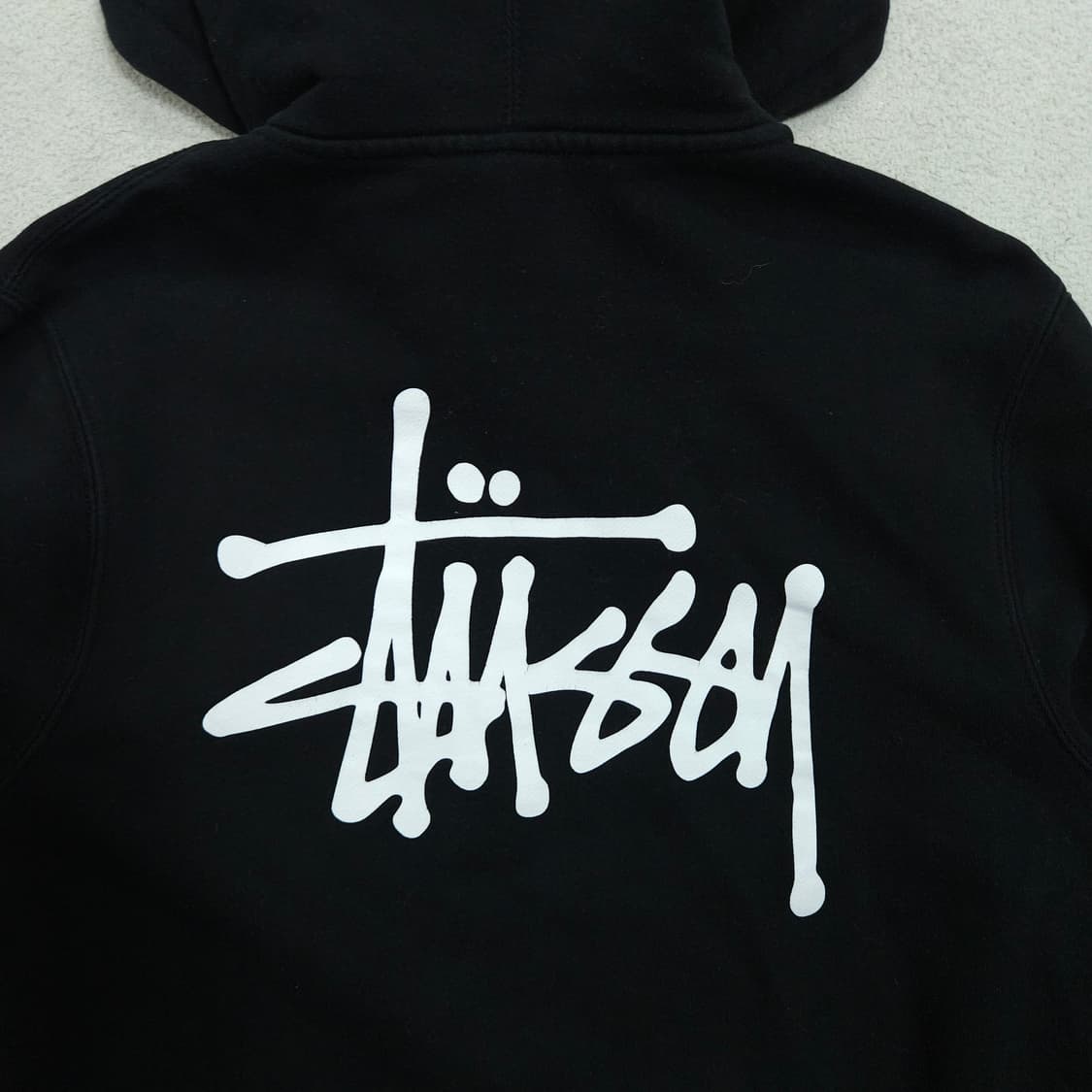 스투시 베이직 후드 집업 S 블랙 상품이미지3