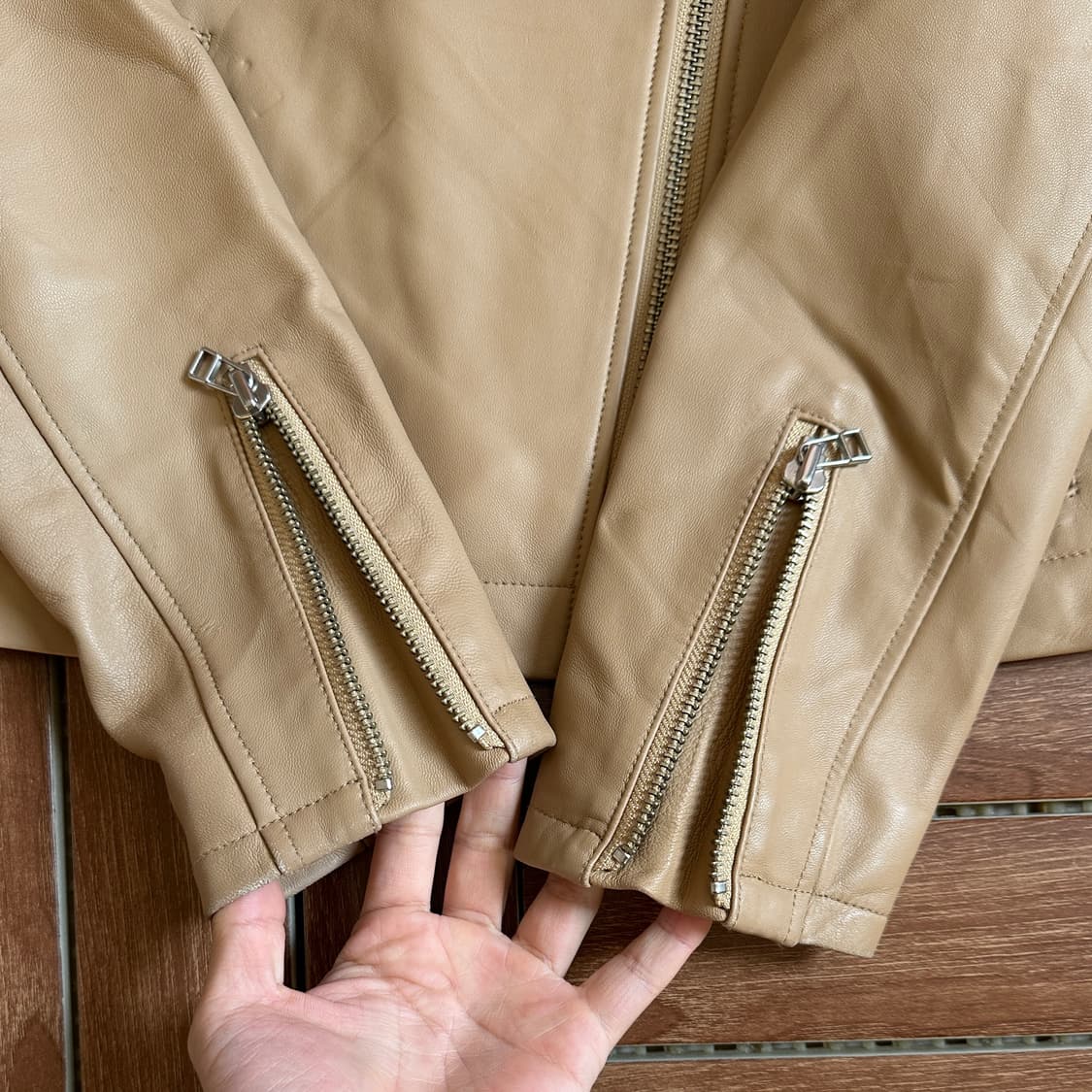 Ray beams sheepskin rider leather jacket 상품이미지6