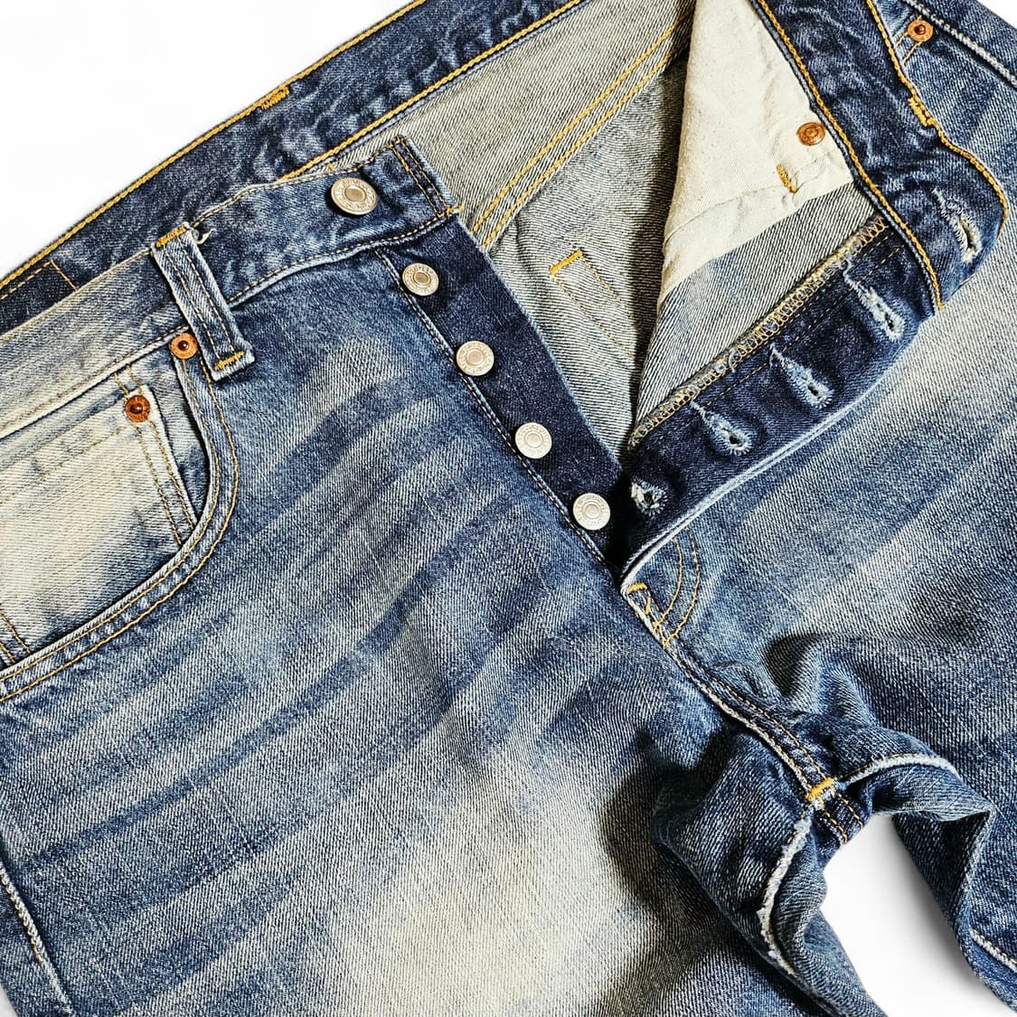 [32][리바이스]00's 501®오리지널 스트레이트 페이드 워시드 데님 상품이미지4