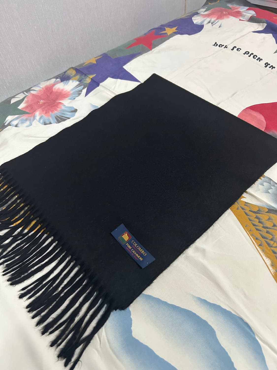 콜롬보 퓨어캐시미어 블랙머플러 상품이미지2