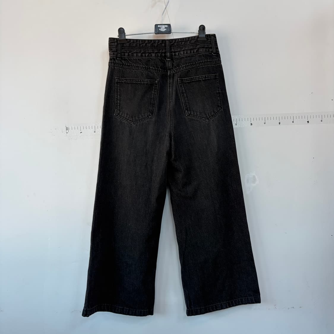 모조에스핀 블랙 워싱 와이드 데님 팬츠 상품이미지3