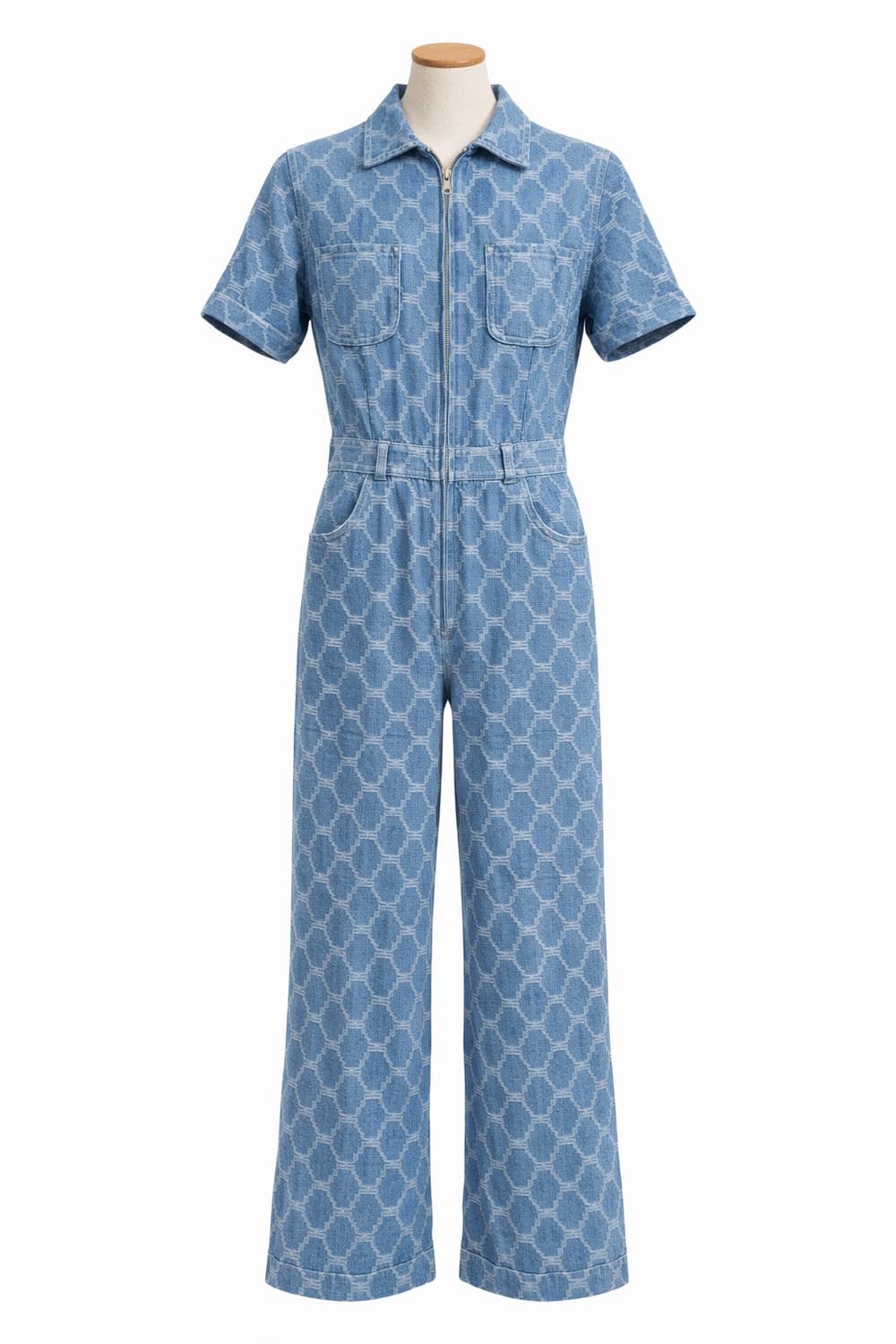 SANDRO 산드로 점프수트 블루 패턴 36 여성 데님  상품이미지7