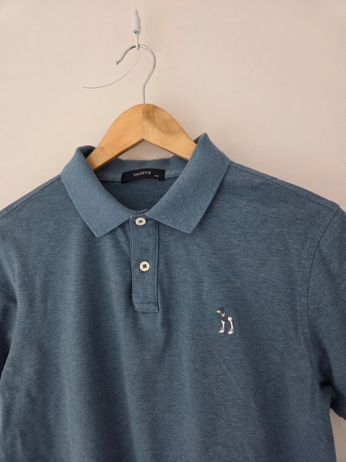 헤지스 블루 반팔카라티(95사이즈) 상품이미지4