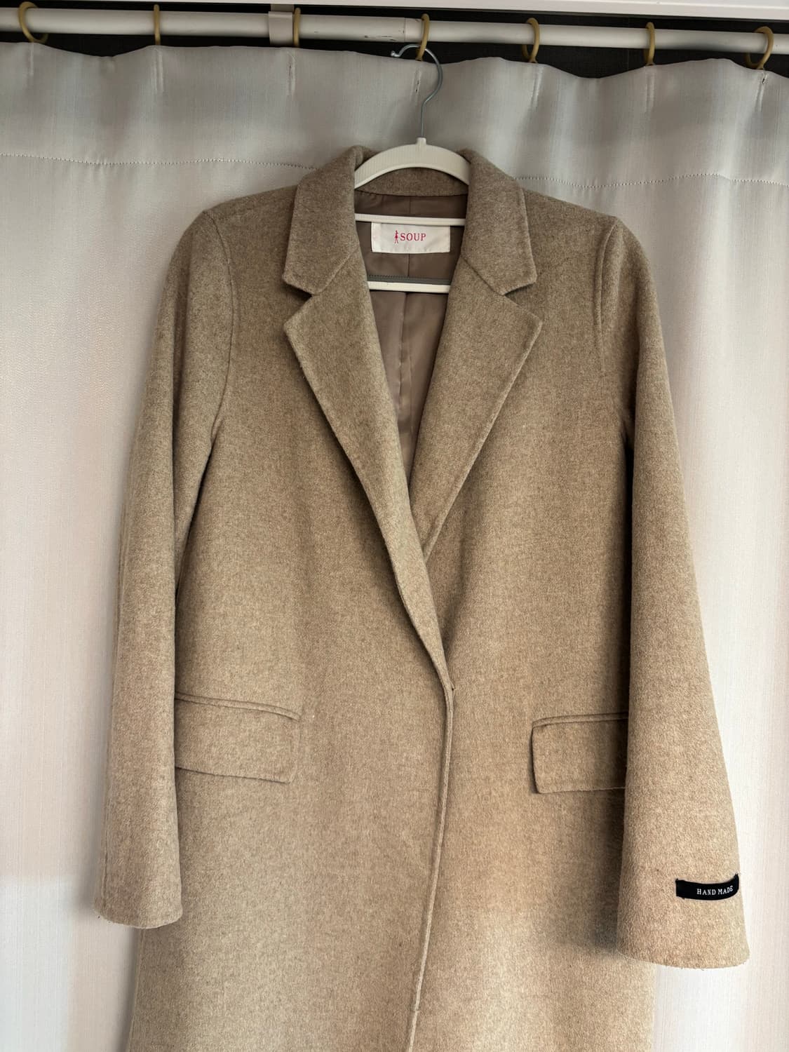 롱코트 베이지 soup 숩 코트 여성 롱코트 베이지 상품이미지2