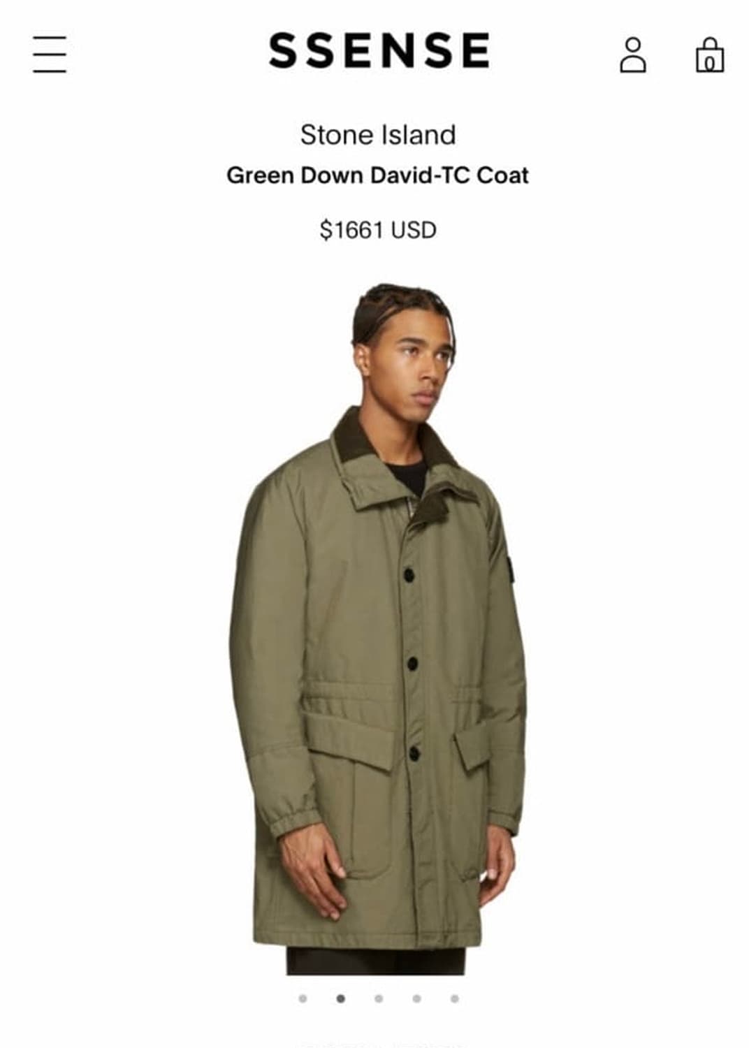 스톤아일랜드 다비드 tc 파카 패딩 s/100 상품이미지1