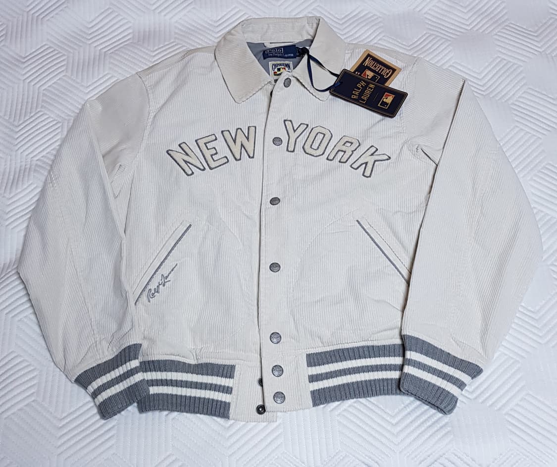 [새상품/S] 폴로 x MLB 뉴욕 양키스 바시티 코듀로이 자켓 팝니다. 상품이미지2