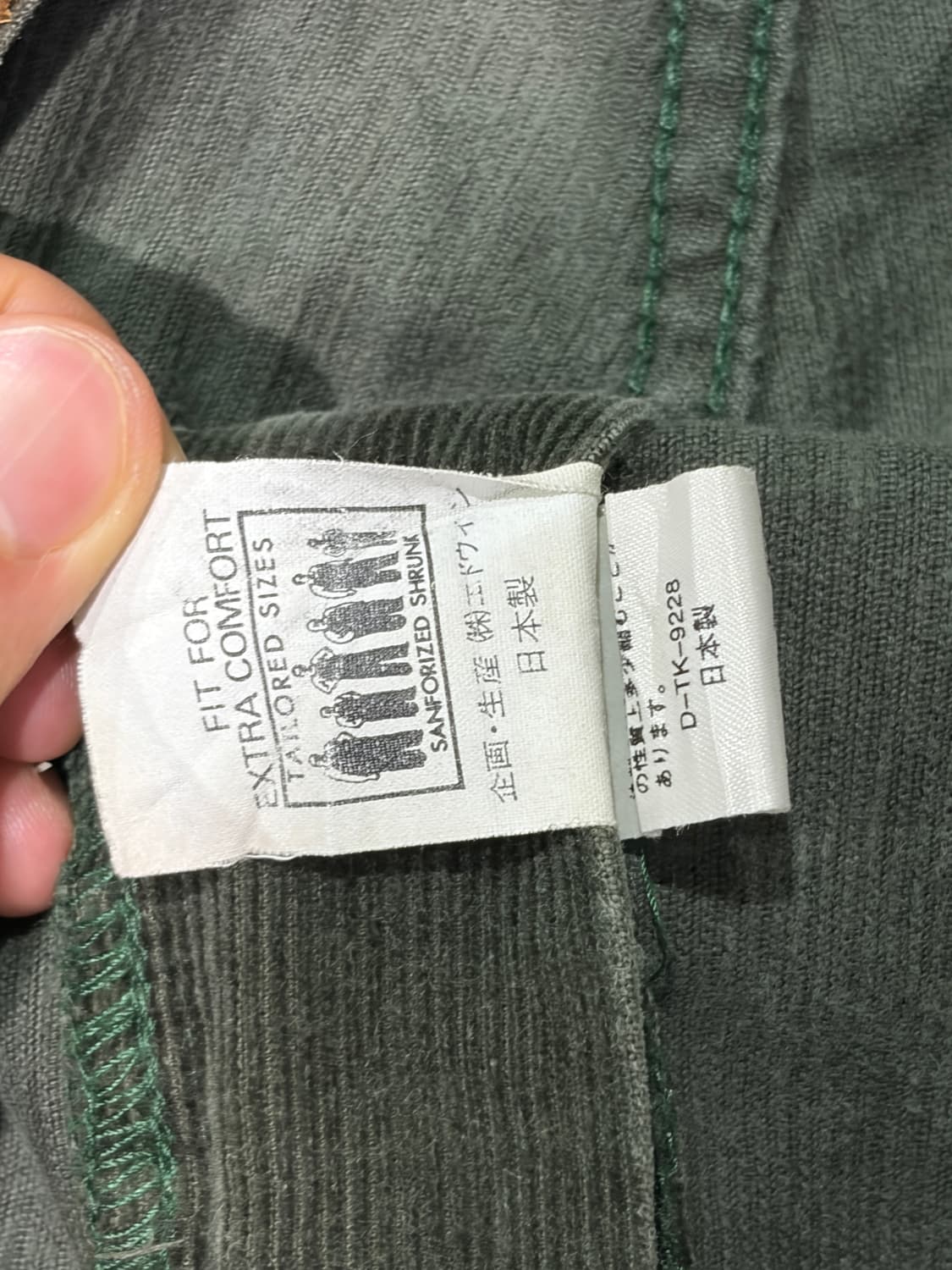 빈티지 Lee 코듀로이 올리브 그린 팬츠 상품이미지7
