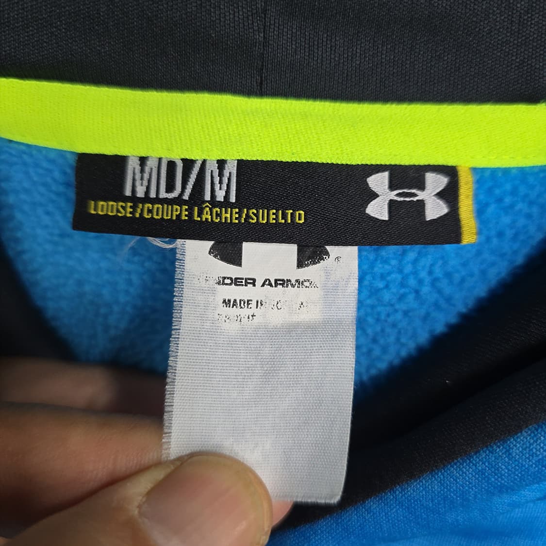 언더아머 로고 루즈핏 후드티 M 상품이미지5
