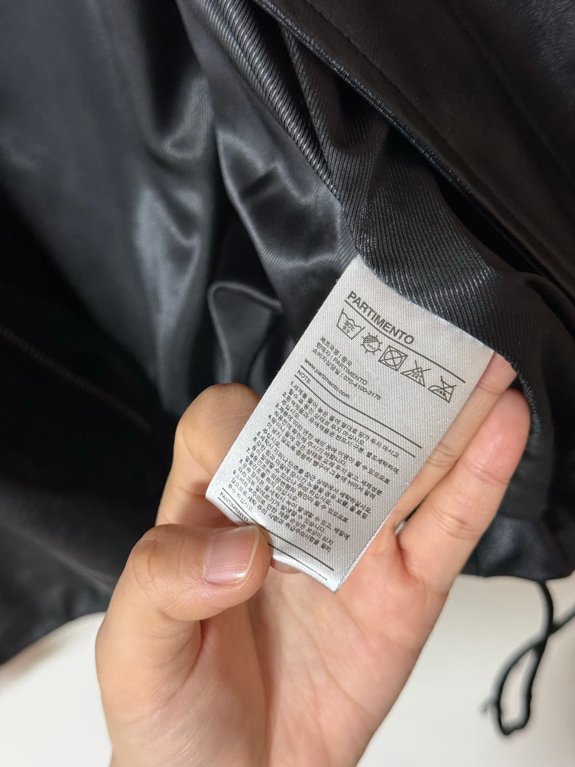 파르티멘토 오버핏 레더 자켓 블랙 M 상품이미지5