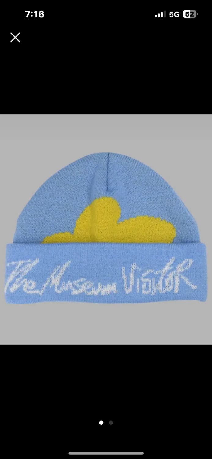 더뮤지엄비지터 플라워 비니 스카이블루 상품이미지1