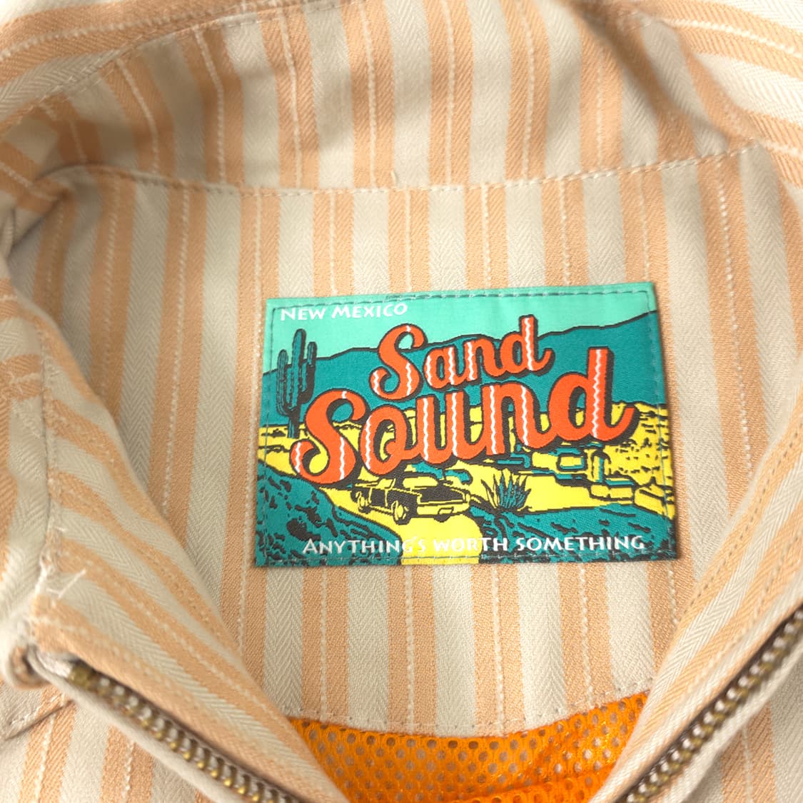 샌드사운드 스트라이프 폴리 블루종 그레이-오렌지 (L) 상품이미지4