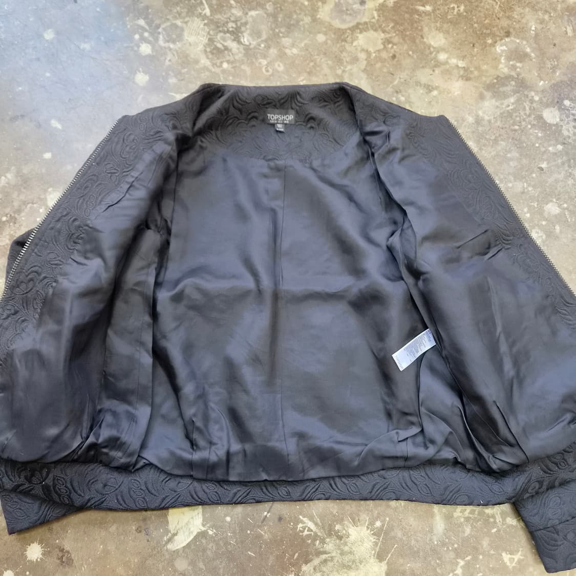 2) 탑샵 자가드 자켓 점퍼 자카드 블루종 상품이미지5