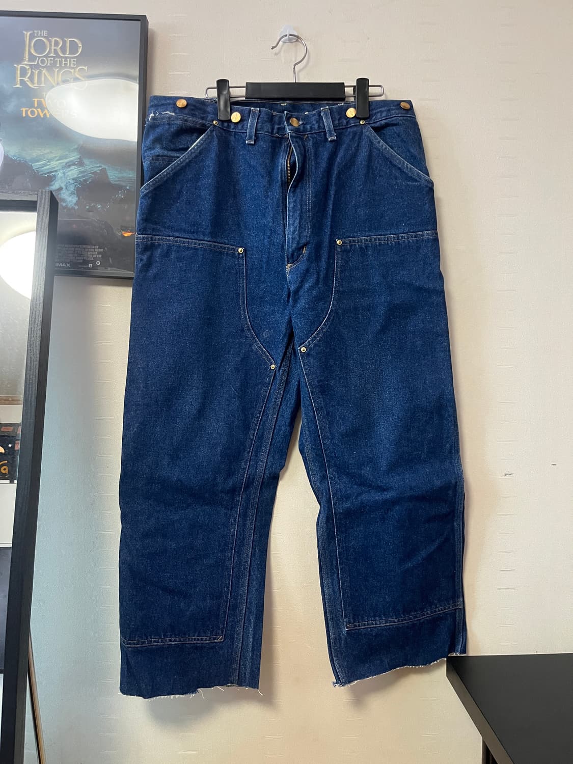 90s made in USA 빈티지 칼하트 더블니 데님 팬츠 상품이미지1