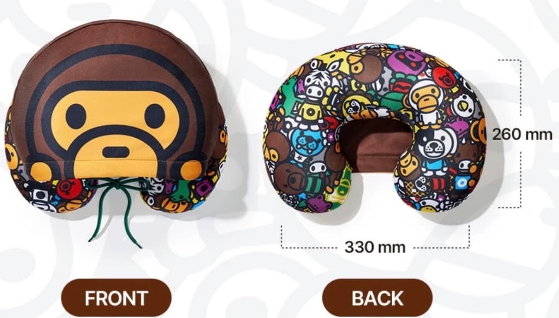 (미개봉/ 새상품) 베이프 베이비 마일로 X 스타벅스 콜라보 목베개 상품이미지2