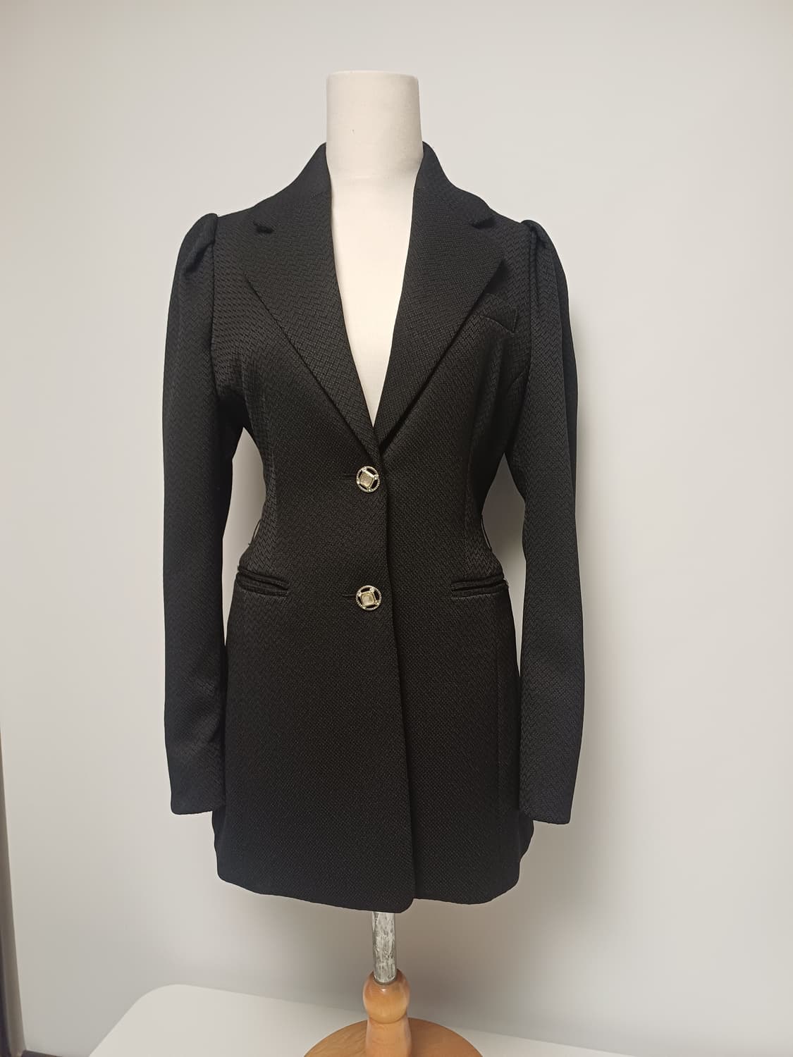 에고이스트 셔링 소매 슬림 자켓 EL1WJ263 [66/블랙] 상품이미지1