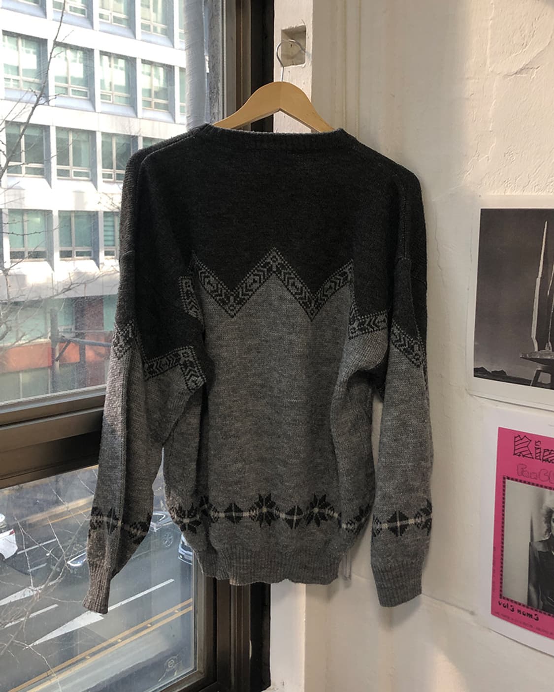 빈티지 90's 그레이 투톤 니트 스웨터 상품이미지5