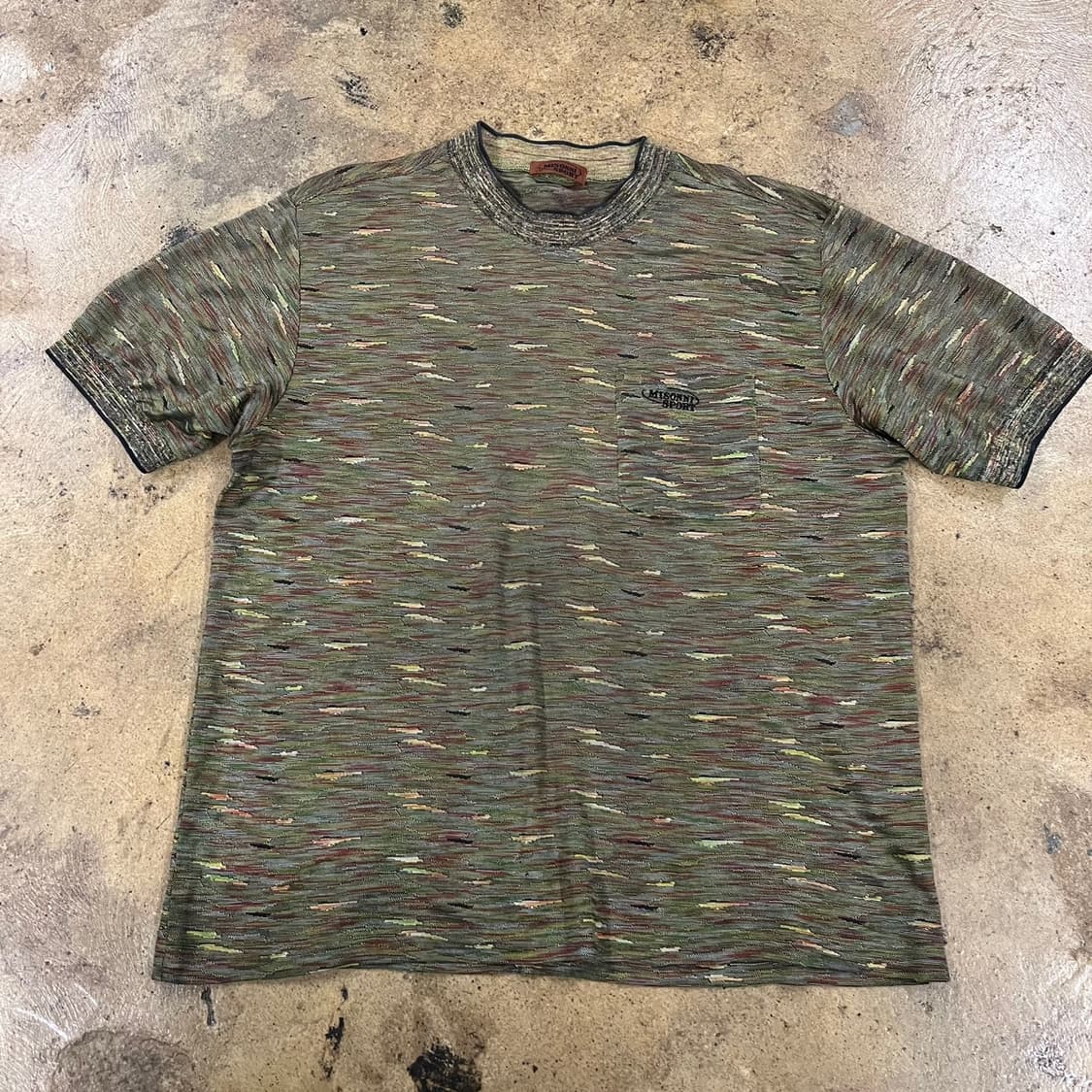 [정품] 미쏘니 반팔 티셔츠 패턴 그린 b15 상품이미지2