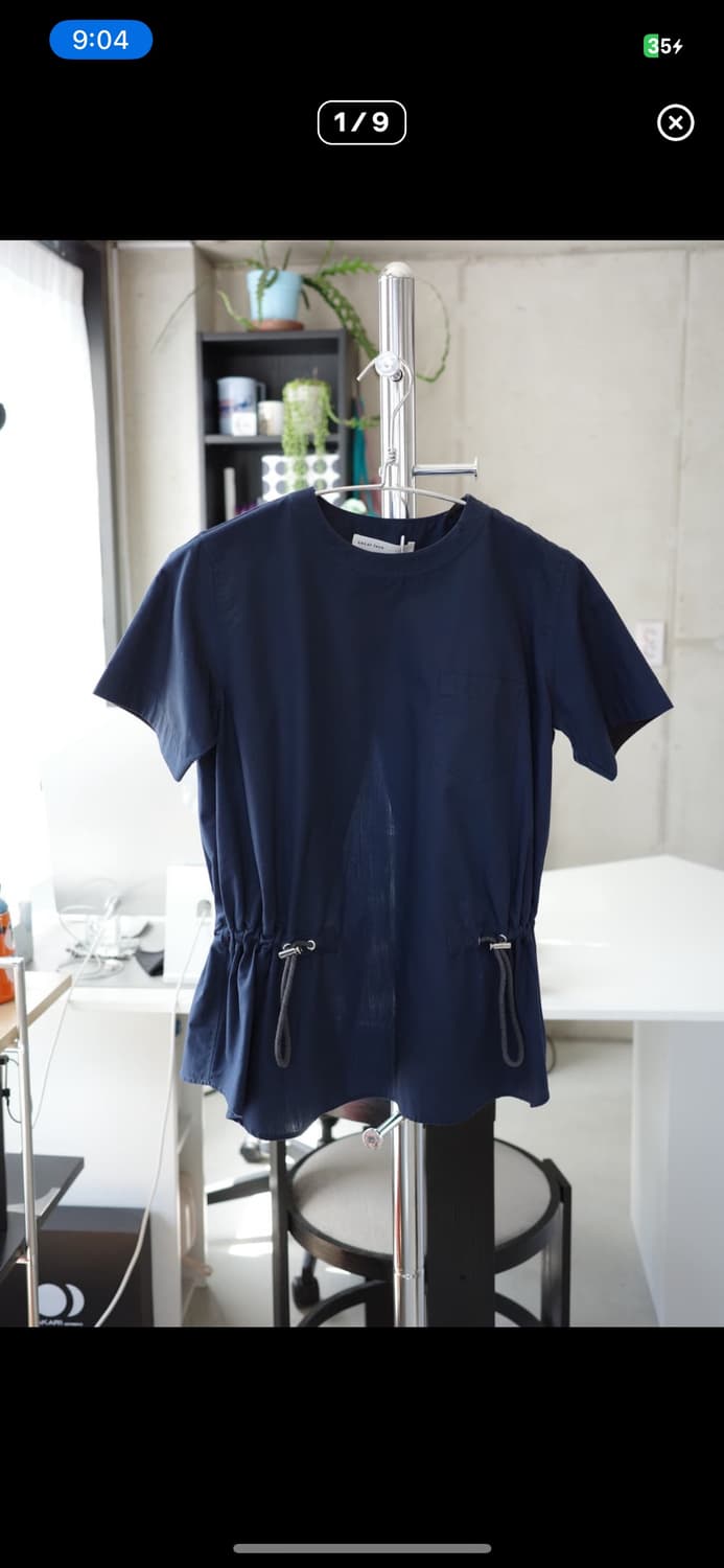 사카이 럭 15aw 드로우 스트링 백 오픈 블라우스 상품이미지1
