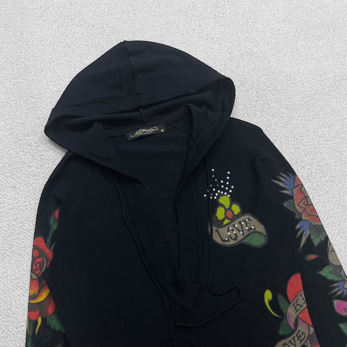 에드하디 Ed hardy 트리플 하트 스터드 후드 니트 상품이미지5