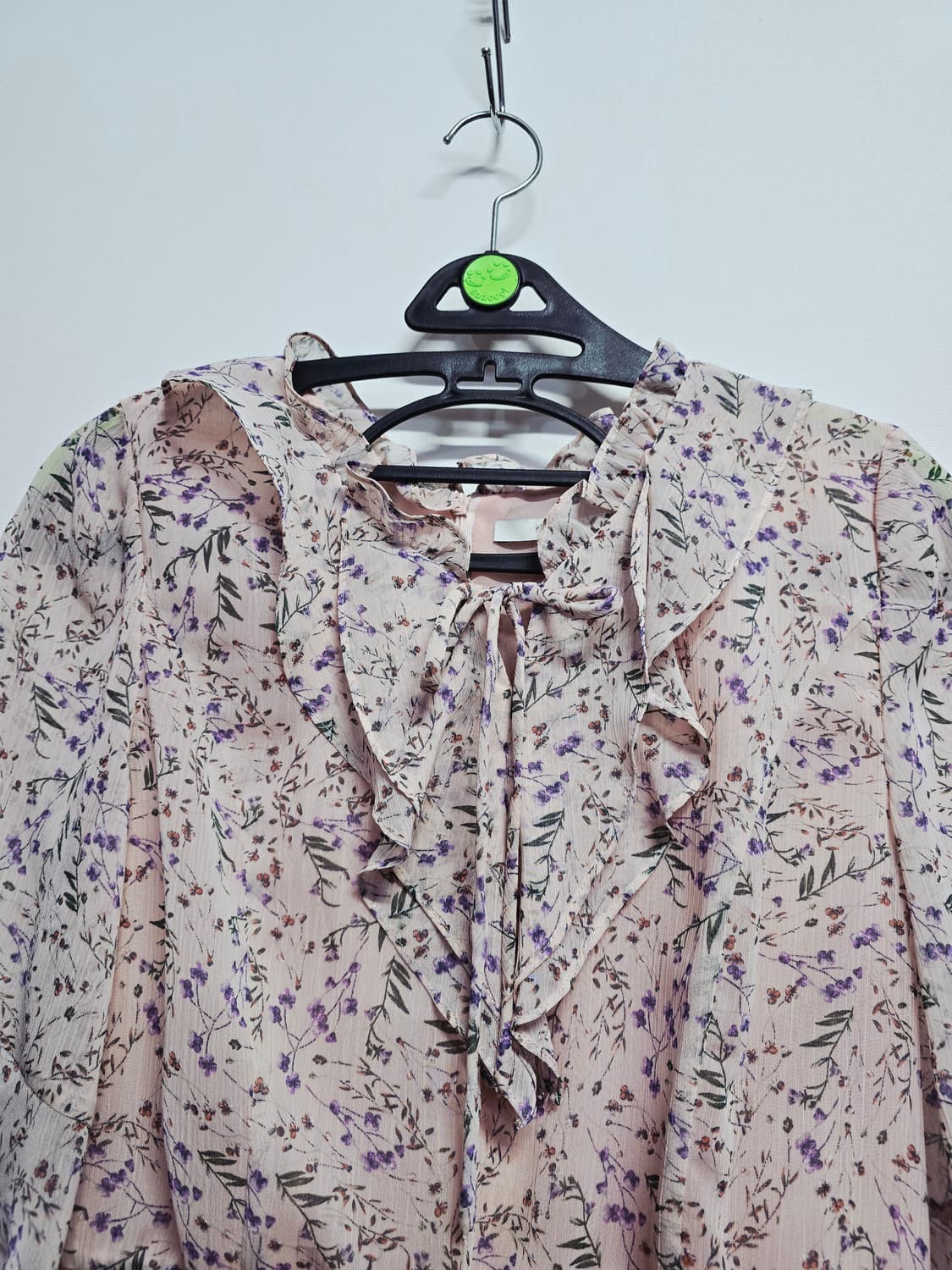 케네스레이디 쉬폰 플라워 원피스 핑크 프릴 상품이미지2