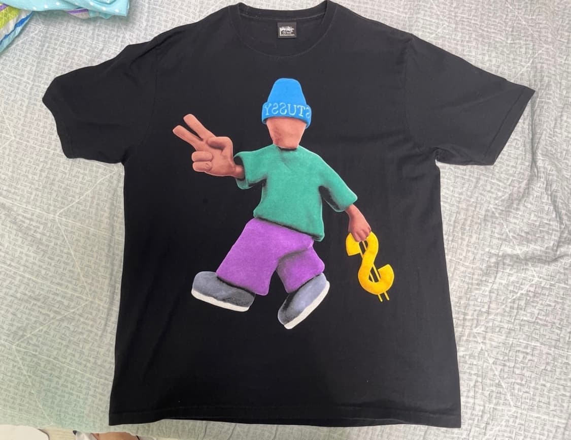 스투시 피스 앤 프로스패리티 티셔츠 블랙  상품이미지1