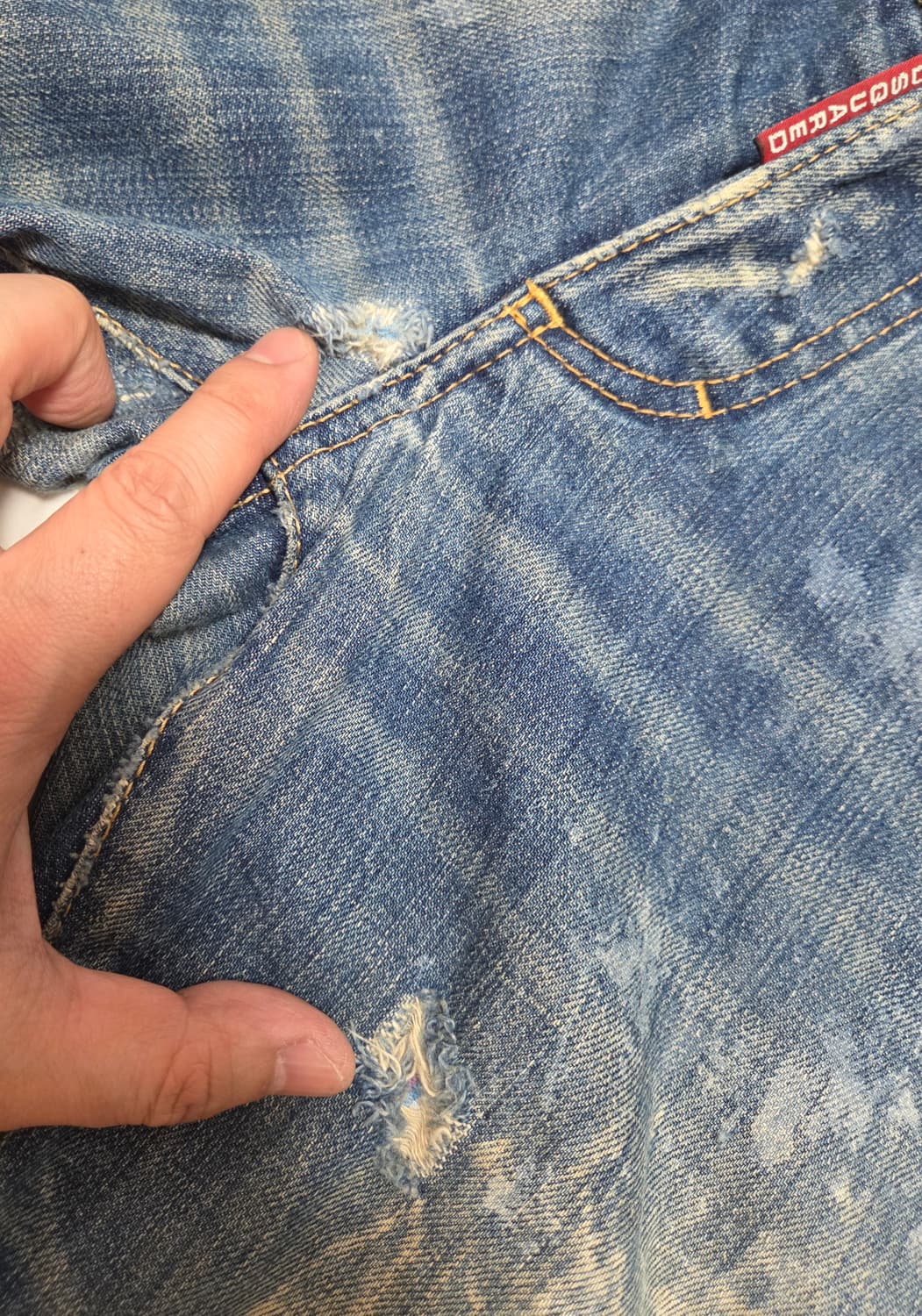 디스퀘어드 가죽트리밍 레오파드포켓 데님팬츠 상품이미지7