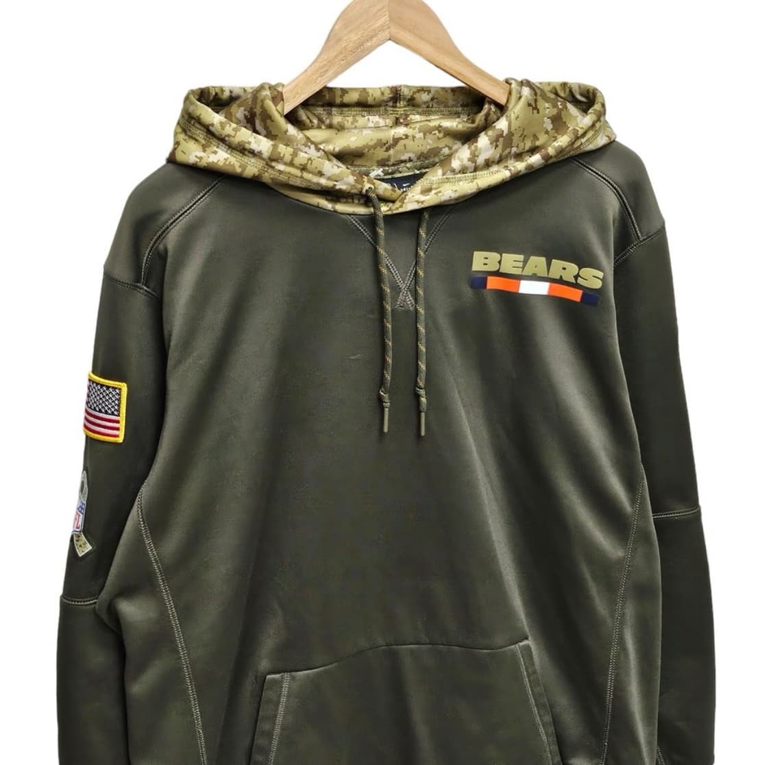 [L] 나이키×NFL USA 카키 후드 밀리터리 디테일 상품이미지1
