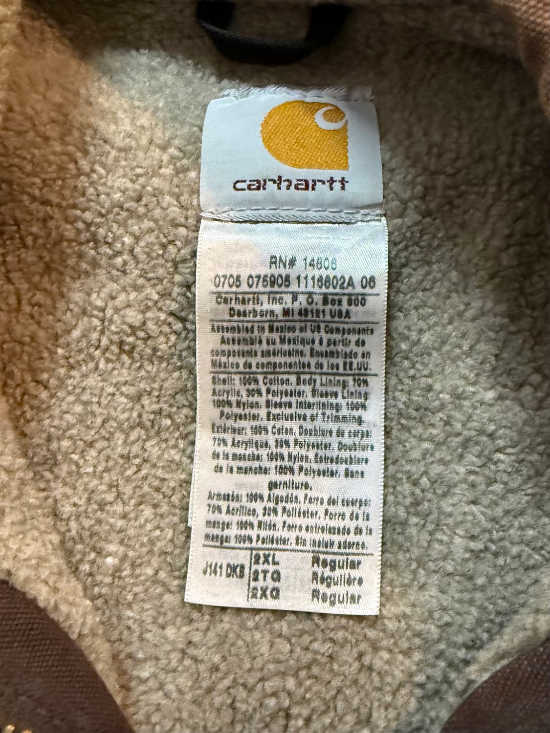 XXL) 칼하트 j141 dkb 쉐르파 워크자켓 상품이미지2