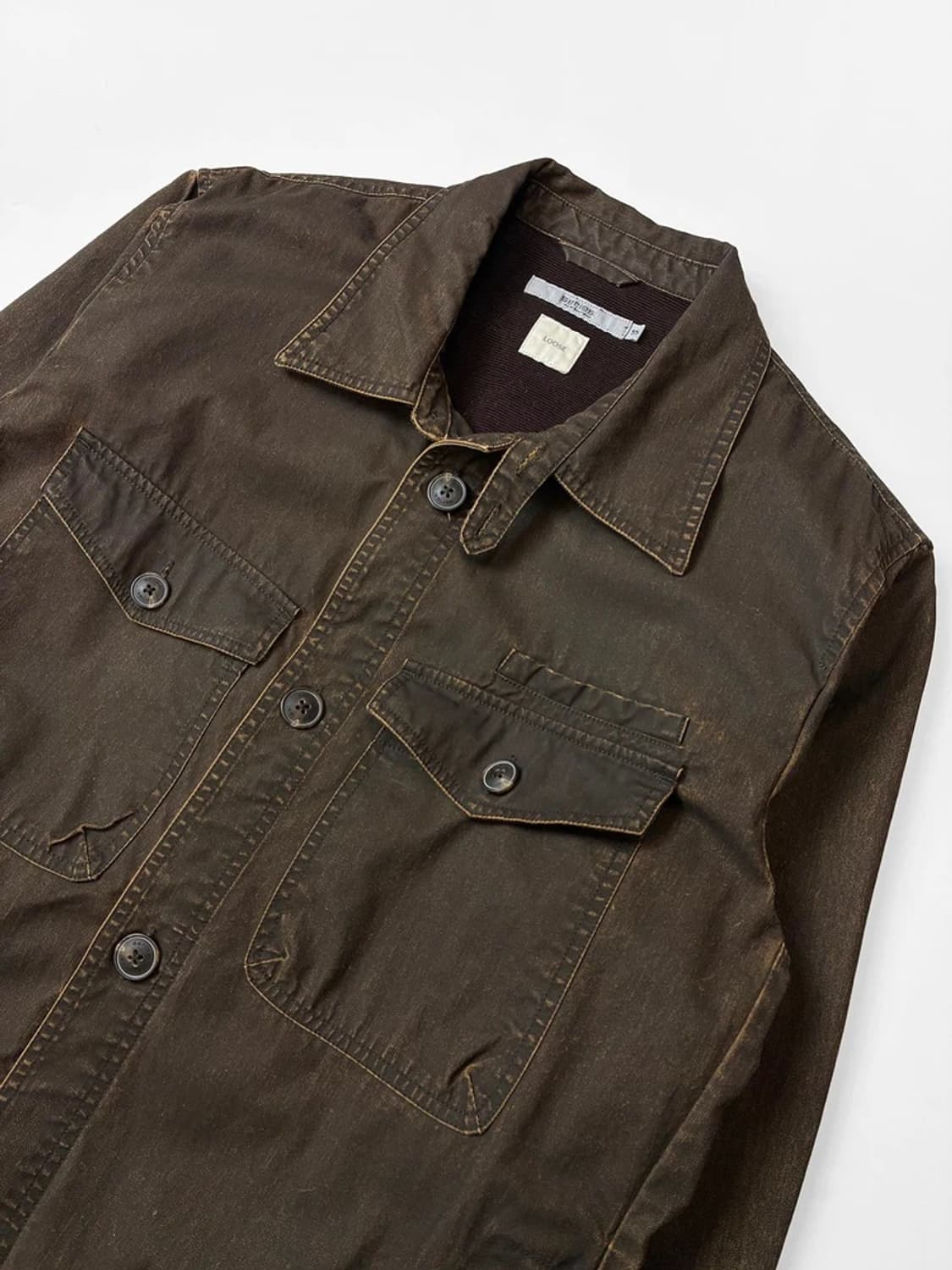 시리즈 21FW 카본 코팅 가먼트다잉 워싱 셔츠 자켓 PN5698    상품이미지2