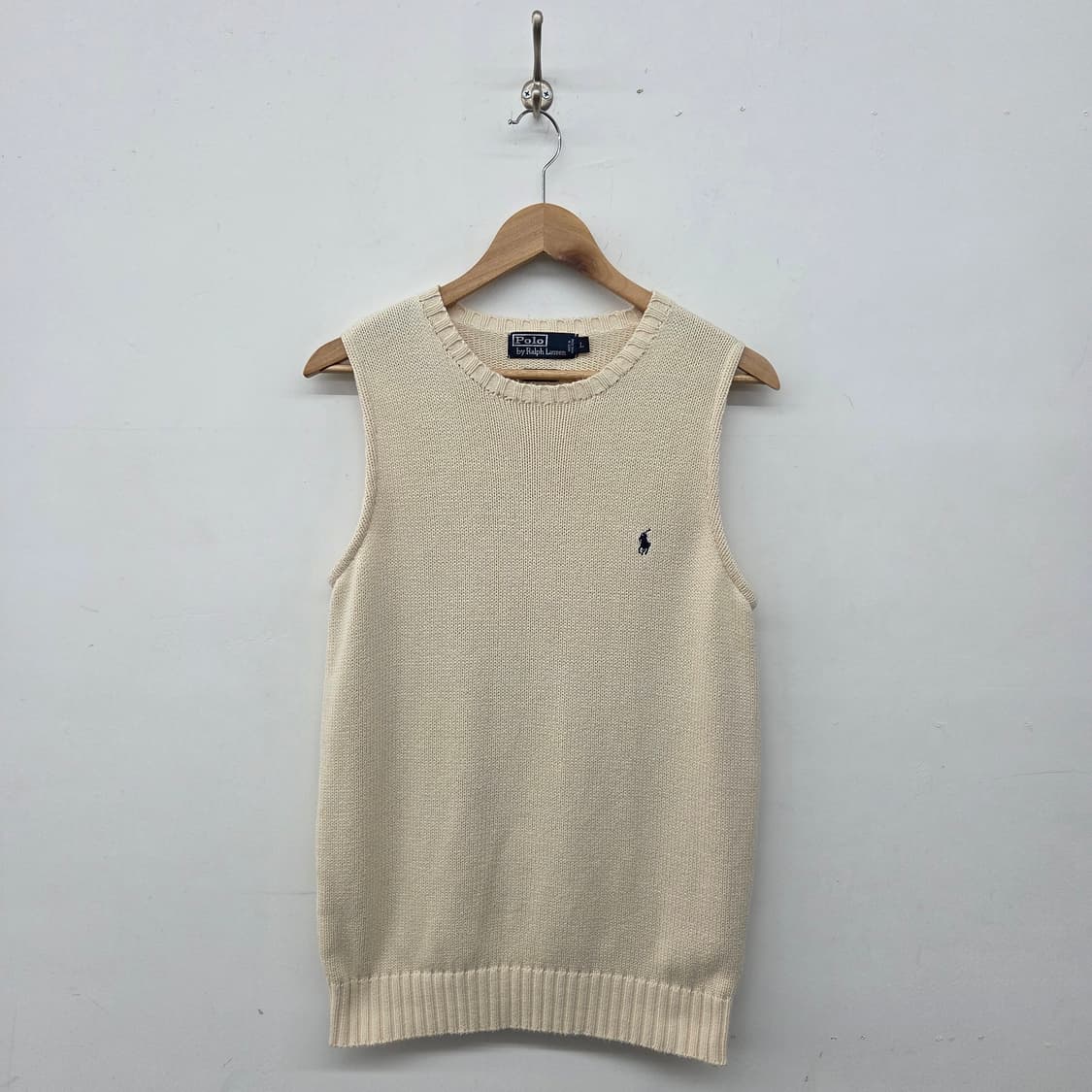 폴로 랄프로렌 니트 베스트 아이보리 남L 상품이미지1