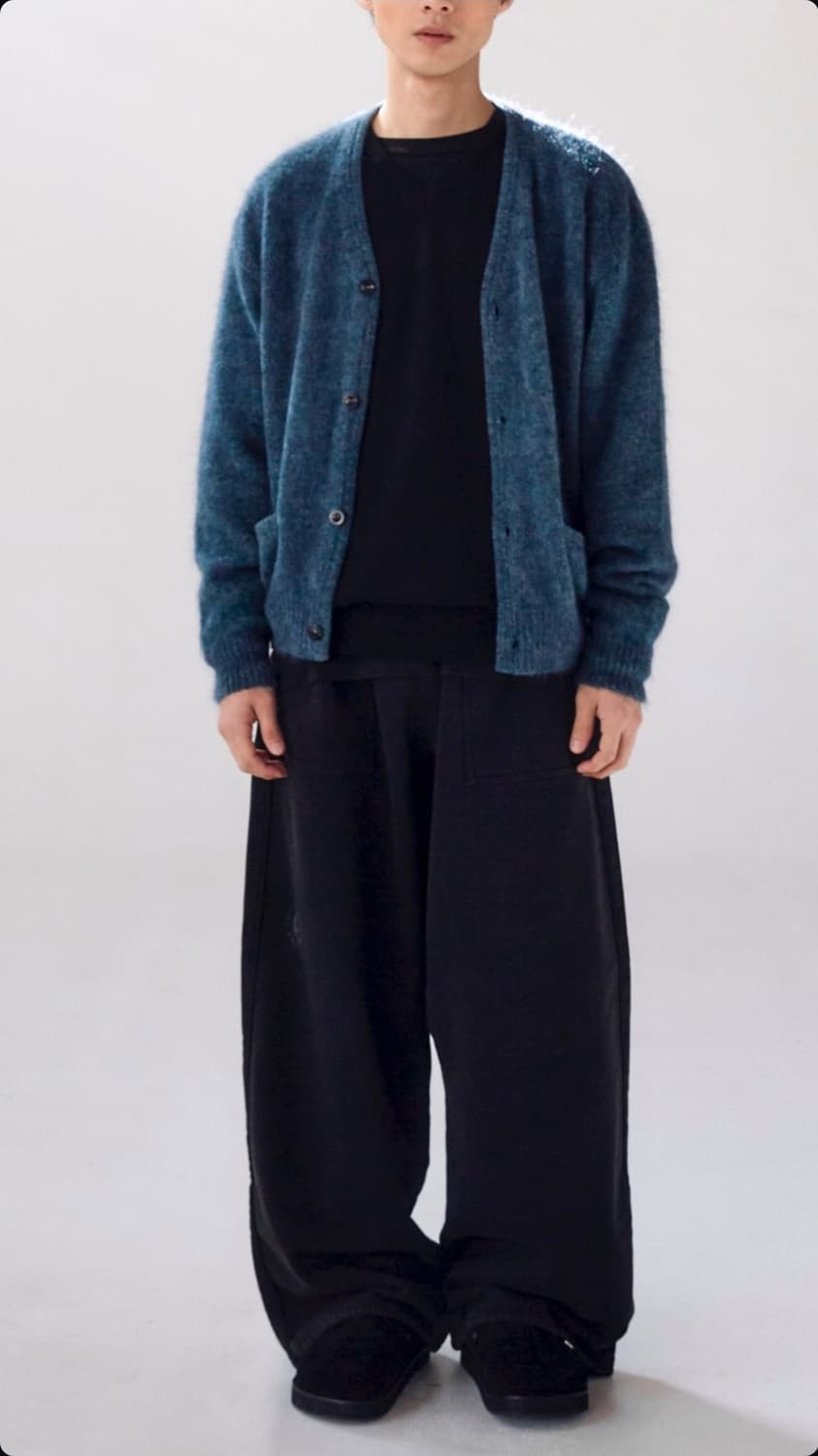 폴리테루 1011 퍼티그 스웻팬츠 다크퍼플네이비 상품이미지3