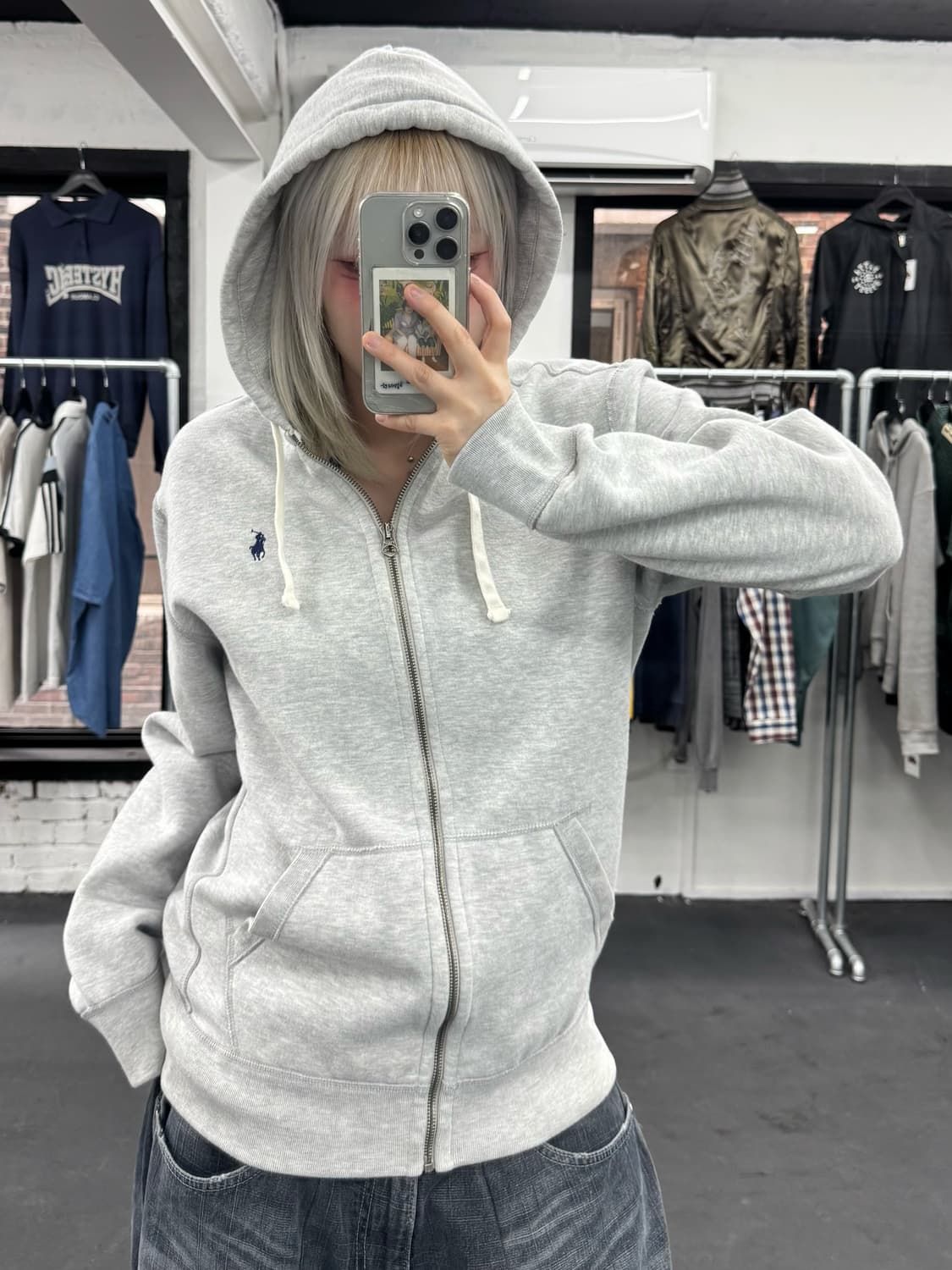 폴로 랄프로렌 써멀 후드집업 상품이미지1