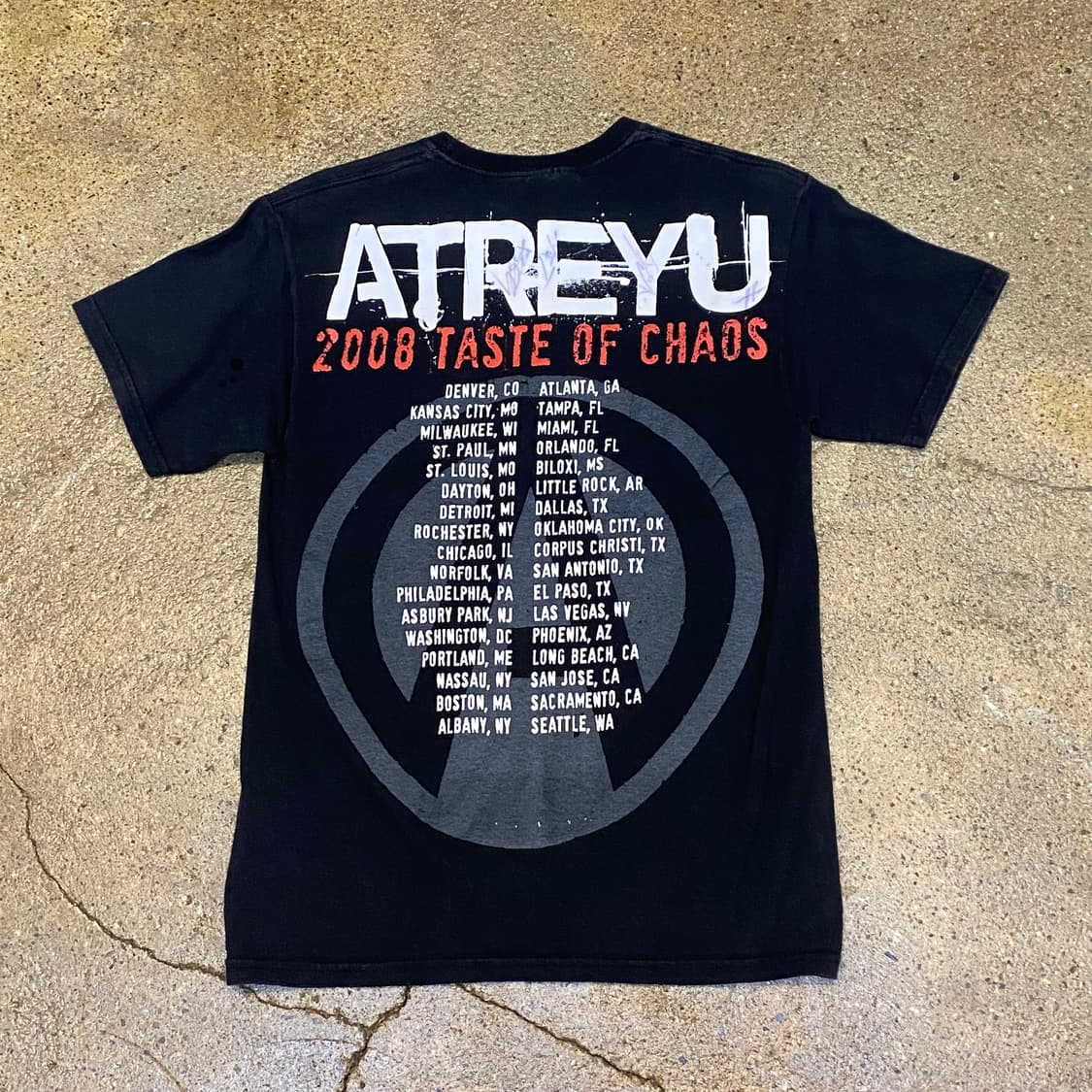 미국 빈티지 밴드 아트레유 ATREYU 투어티 반팔티 락티셔츠 상품이미지5