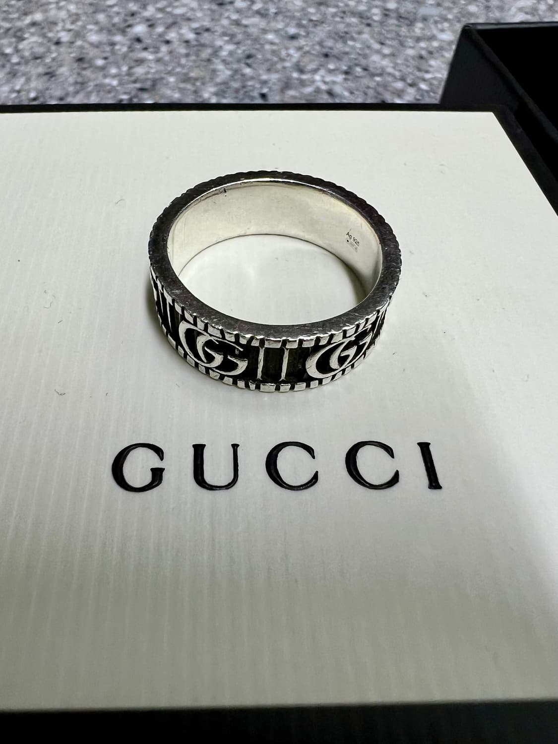 [22호] 구찌 GG 마몽 와이드링 마몬트링 실버반지 상품이미지1