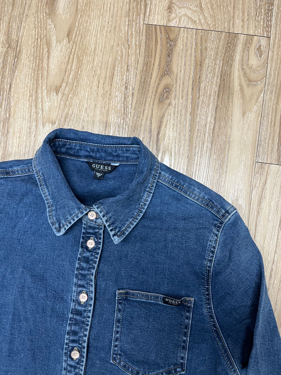 게스 데님 셔츠 S 우먼스 상품이미지2