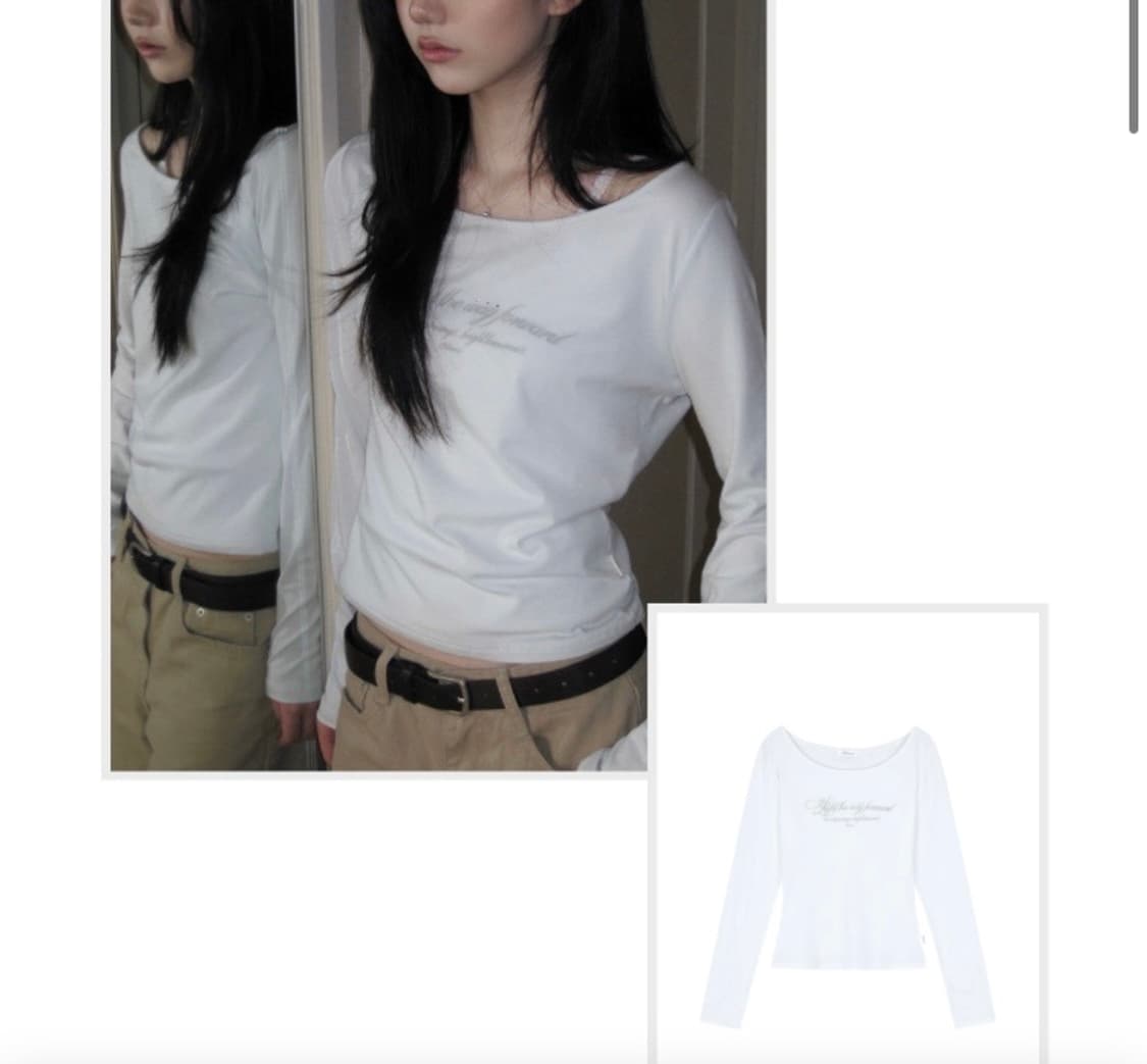 클리시어 Kleen club letter top 베이비블루 새상품 상품이미지1