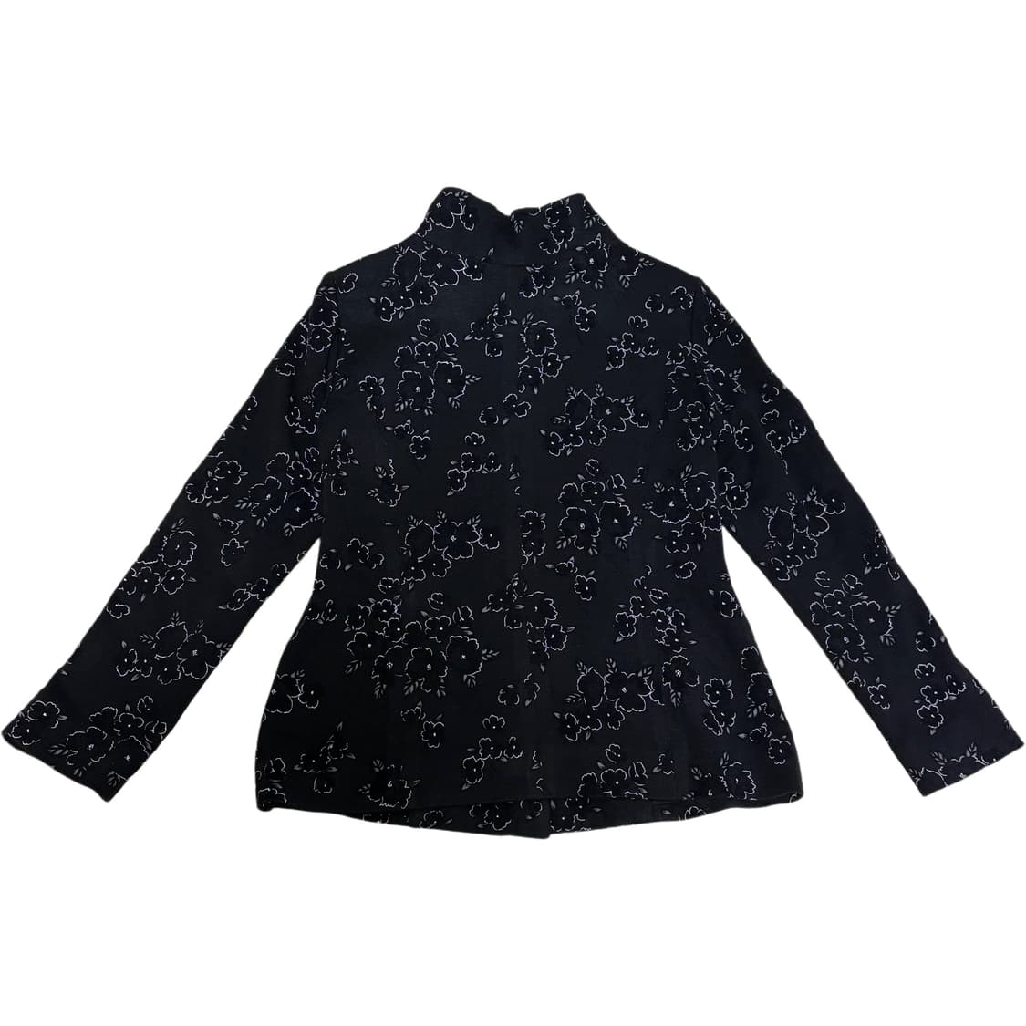 빈티지 블랙 플라워 패턴 자켓 상품이미지5