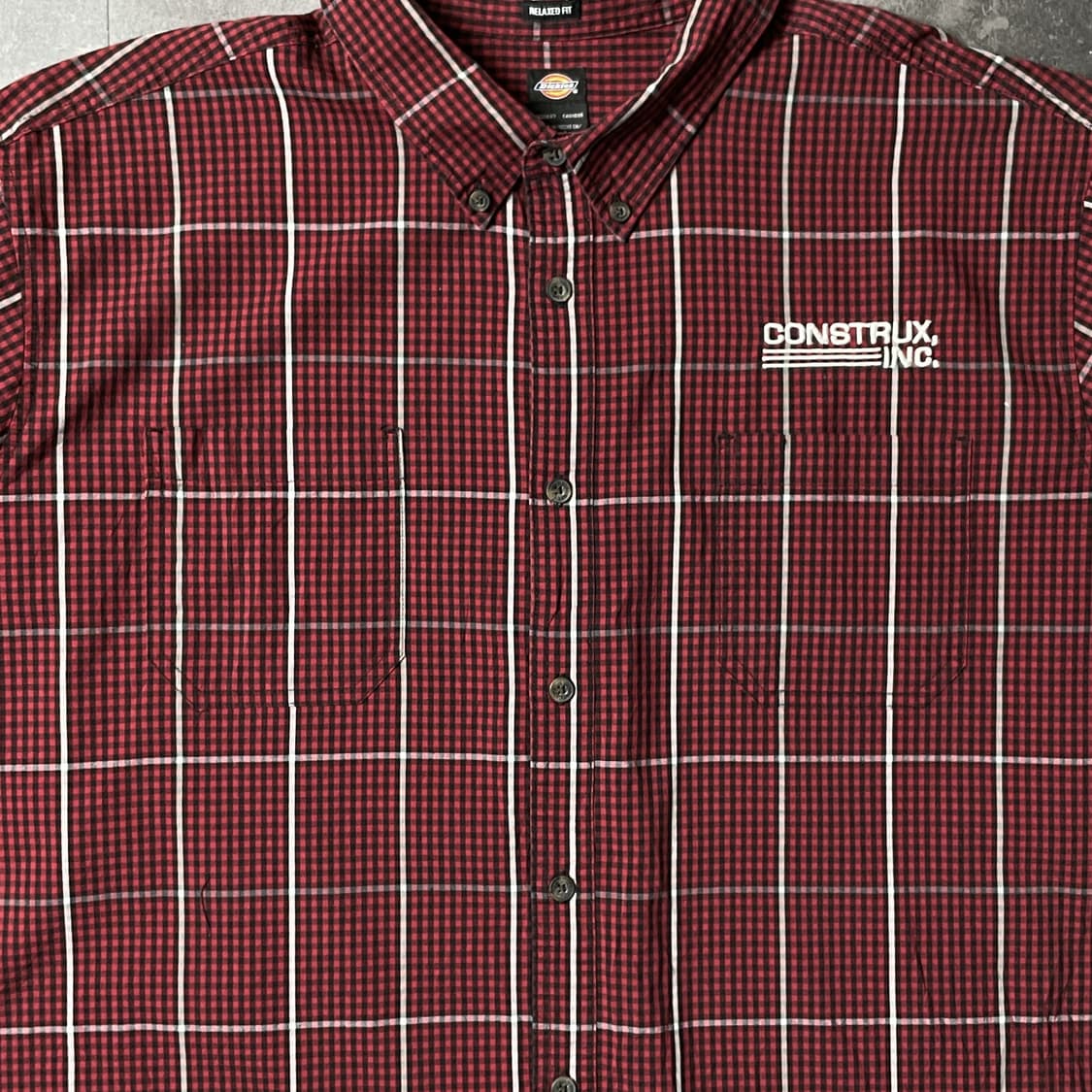 DICKIES 디키즈 레드 체크 다운버튼 워크 셔츠 A01046 상품이미지3