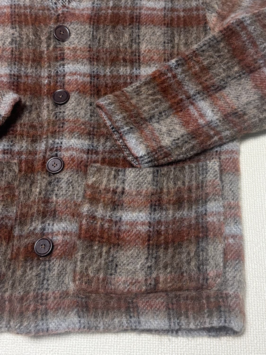 (44) 아워레가시 모헤어 체크 가디건 상품이미지3