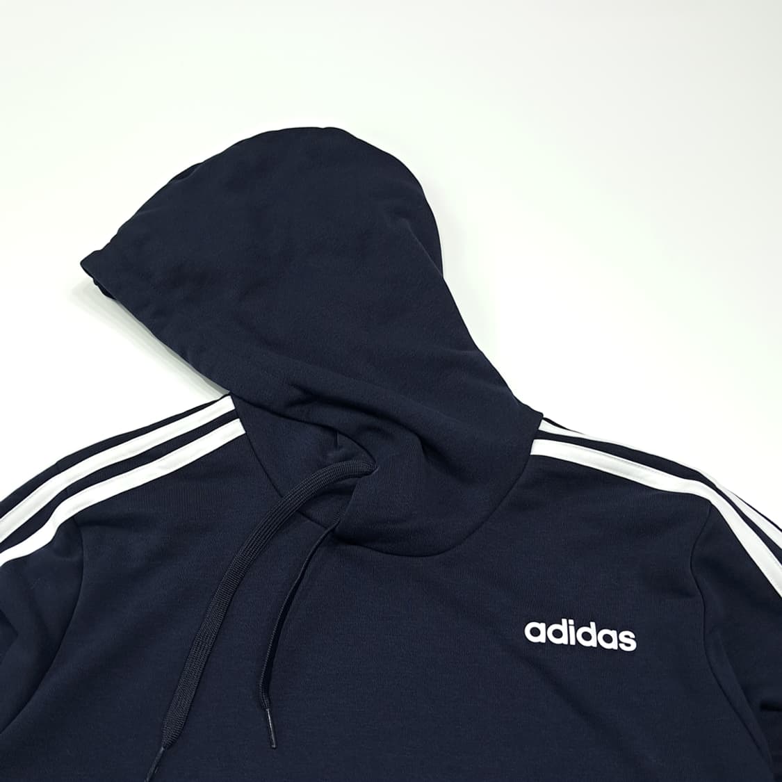 CK141 L 아디다스 삼선로고 네이비 후드 티셔츠 상품이미지2