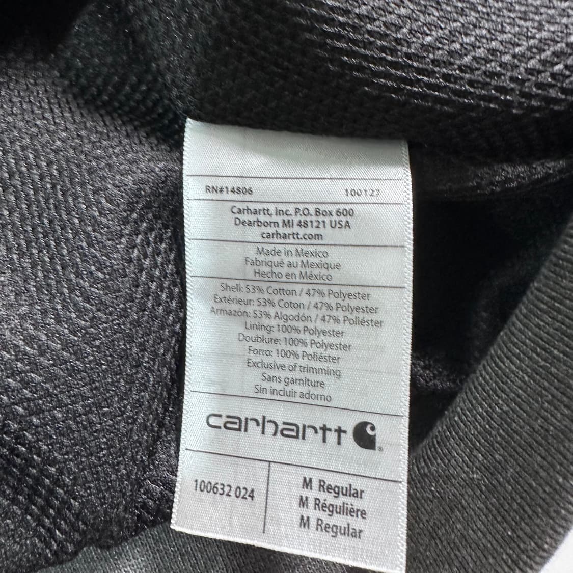칼하트 써멀 그레이 후드집업 상품이미지6