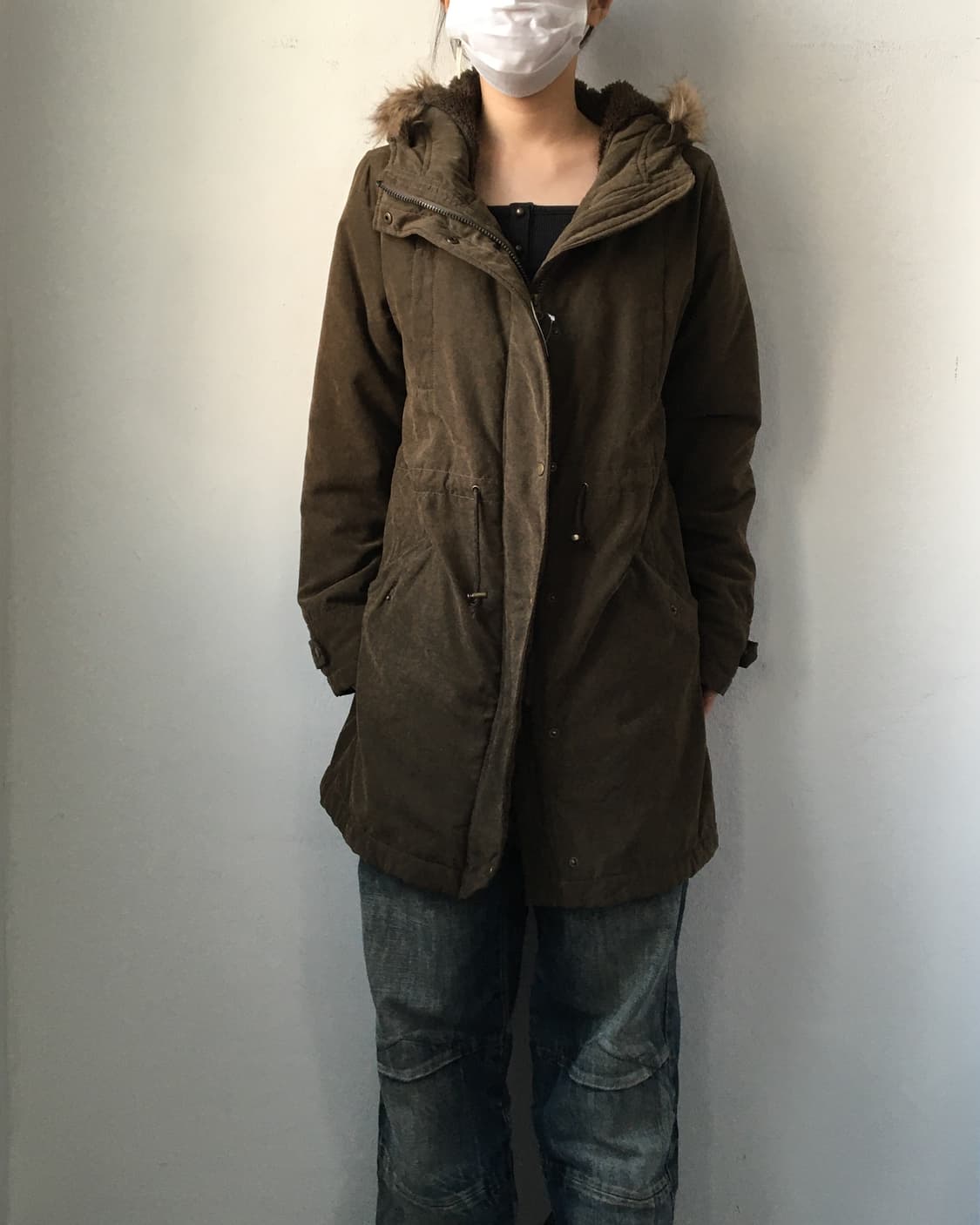 Fake fur hood filed jacket 상품이미지8