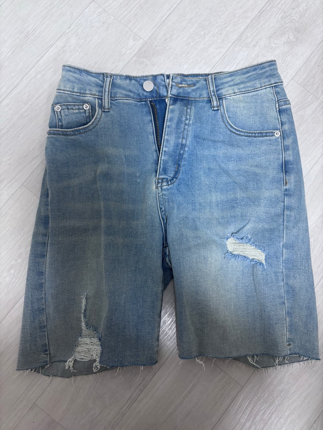 연청 데님 반바지 상품이미지1