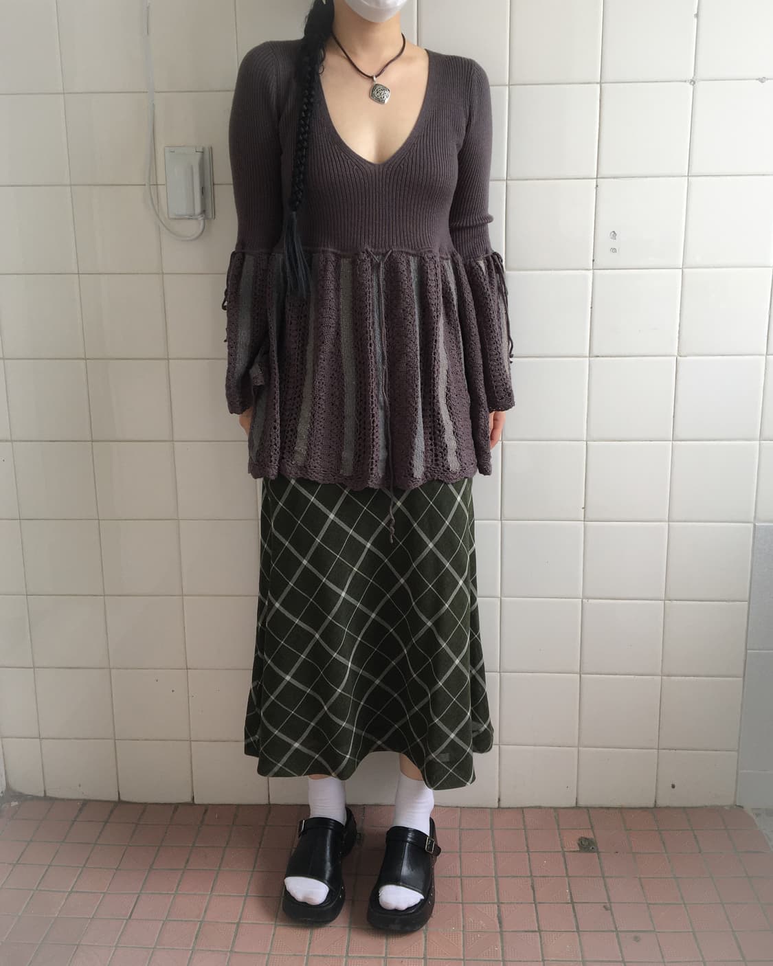 Crochet knitted point knit top 상품이미지6