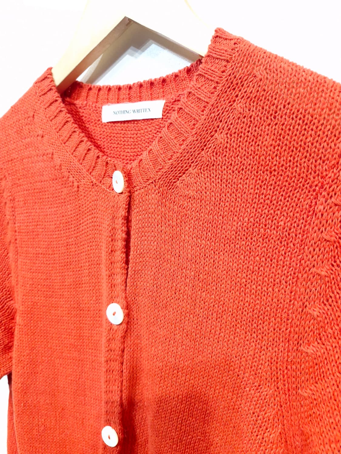 낫띵리튼 아이비 코튼 가디건 캔디레드(F) 상품이미지5