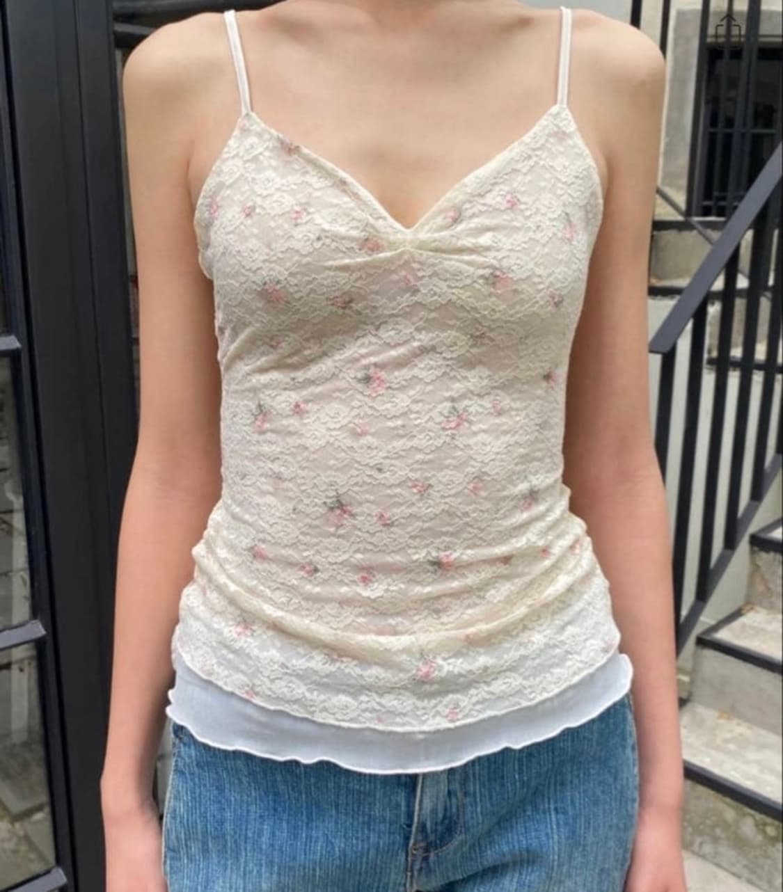 (replica) Floral Lace Tank 상품이미지1