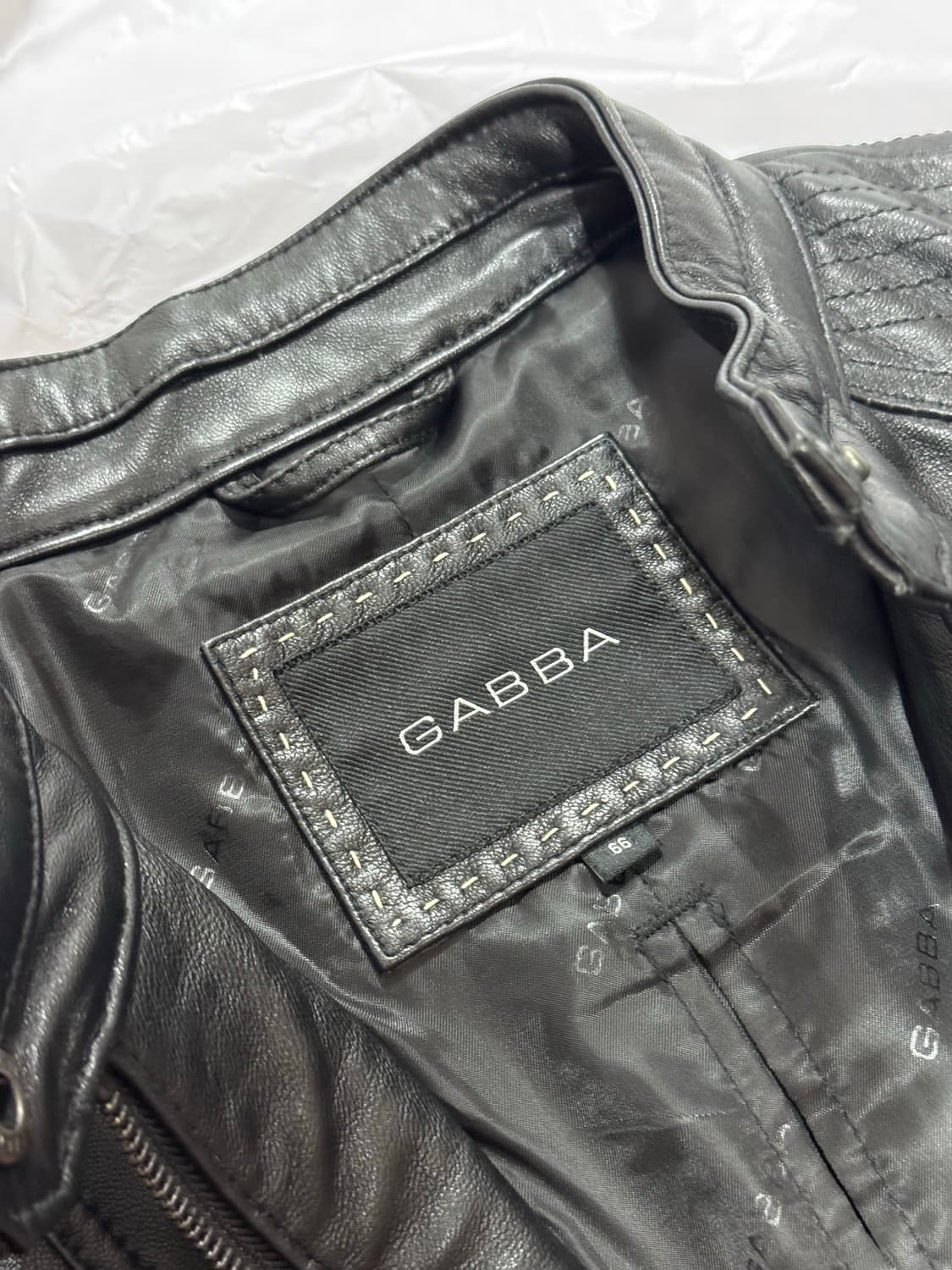 gabba 가바 차이나카라 램스킨 레더 자켓  상품이미지4